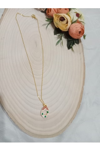 Yılbaşı Özel Çelik Kolye Beyaz