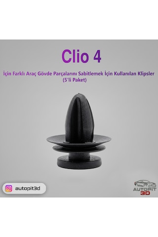 Renault Clıo 4 Uyumlu Gövde Parça Klipsi 5 Li Paket