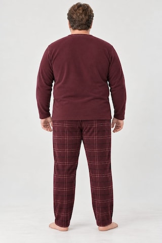 Pemilo Erkek Büyük Beden 6415-4 Microsoft Pijama Takımı Bordo