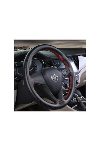Peugeot 301 Siyah Kırmızı Deri Direksiyon Kılıfı