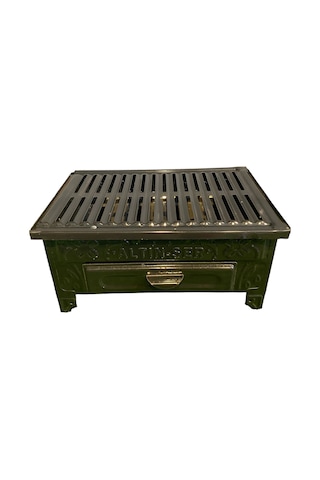 Emaye Boyalı Mangal Kırmızı - Siyah