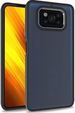 Xiaomi Poco X3 Kılıf Zore Flora Kapak Siyah