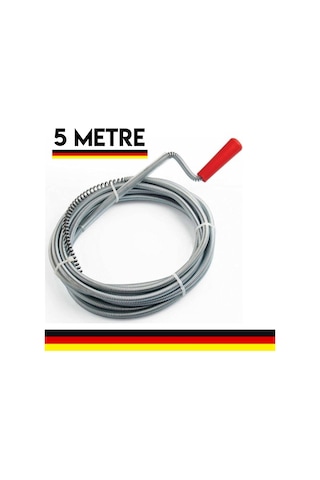 Mager Tıkanmış Lavabo Gider Boru Kanal Açıcı Kılavuz Susta 5 Metr