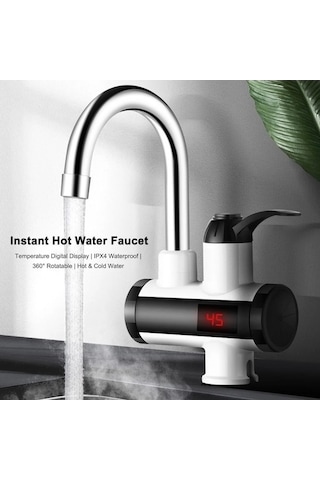 Maoyaya Maotai Shop 3000w Hızlı Isıtan Musluk Bataryası - Siyah Gg Siyah Bm Renk Seçenekleri Siyah