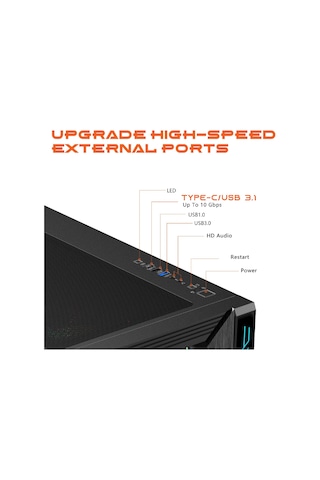 Gameagle Storm Bilgisayar Kasası / 850w +80 Power / 360 Sıvı Soğutma Siyah