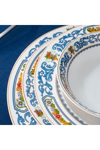 Karaca Forever Bone Vase 24 Parça 6 Kişilik Yemek Takımı Renkli