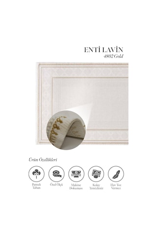 Lavin 4802 Gold Krem - Işıltılı Salon Halısı