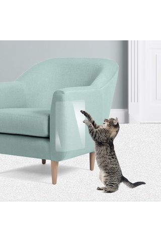 Vkemall Kedi Tırmalama Engeli - Şeffaf Pvc Koltuk Takozu, 15x100 Cm, Ev Mobilyalarını Koruma, Kolay Kurulum