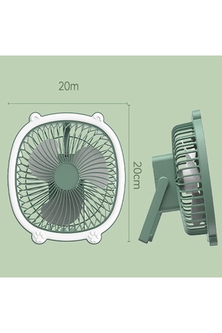 Mavi Usb Şarj Fanı Masaüstü Fan Yaz Evi Ofis Yatak Odası Küçük Fan Duvara Monte