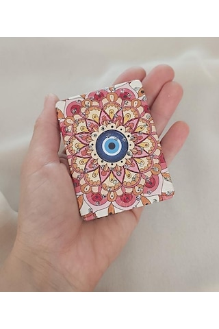 Ayna Makyaj Aynası Nazar Kötü Göz Kovucu Model Cep El Aynası Çanta Seyahat Taşınabilir Çok Renkli