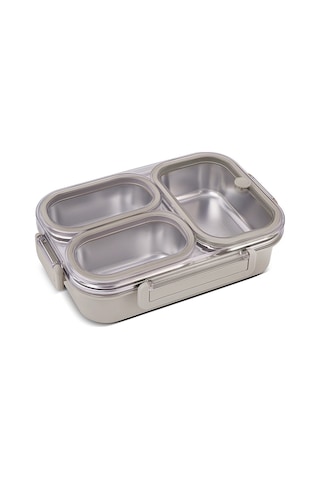 Aryıldız 153ar262207 Bento Lunch Box Bej 3 Bölmeli 1000 Ml Bej