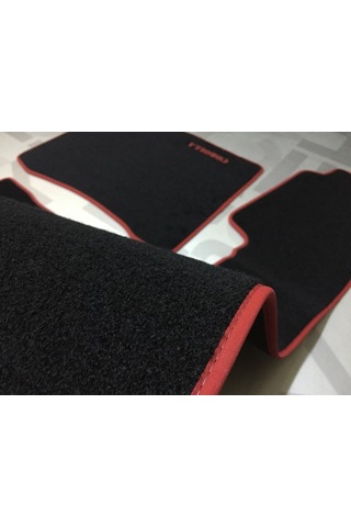 Toyota Corolla Uyumlu Kırmızı Bıyeli 2007-2012 Halı Paspas