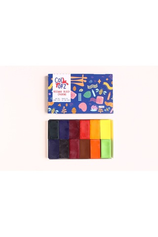 Colorz 12'li Blok Balmumu Pastel Boya Seti