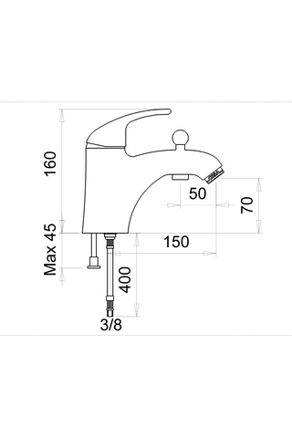 Duş Bataryası Lavabo Krom