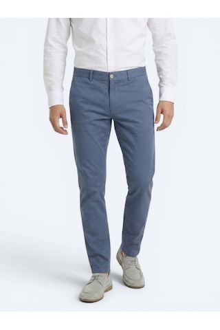 Kip Açık Mavi Dokuma Jogging Fit Casual Pamuk Karışımlı Pantolon