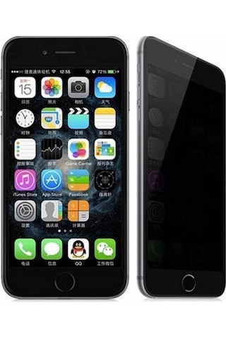 Apple Uyumlu iPhone 8 Plus Hayalet Ekran Koruyucu Siyah