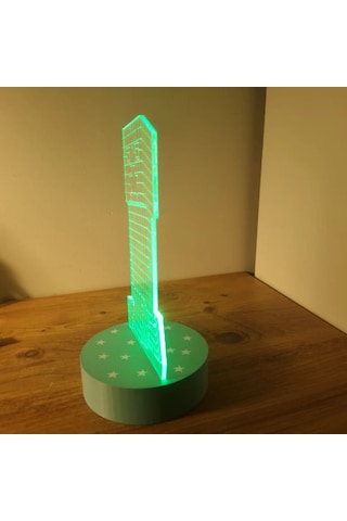 Minecraft Creeper 3d Led Gece Lambası Çocuklara Özel Hediyelik