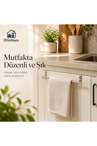 Ottohaus Kapak Üstü Havlu Askısı, Paslanmaz Çelik Mutfak Dolabı H