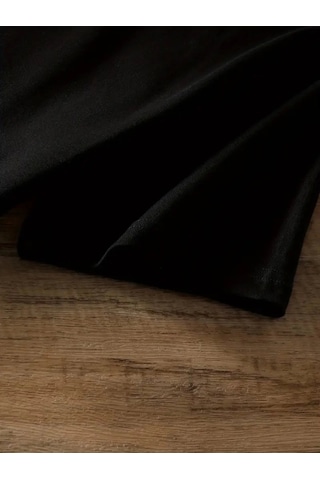 Modi Baskılı Oversize Bisiklet Yaka T-shirt - Siyah - Mymg158844