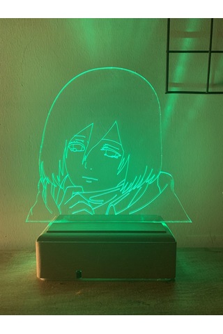 Mikasa Ackerman Aot 16 Renk Gece Lambası
