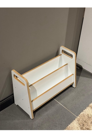 Montessori Mdf Çok Kullanışlı Beyaz Kitaplık
