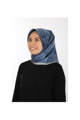 Aker Mavi Laci Ipek Krep Saten Eşarp 7208701-324