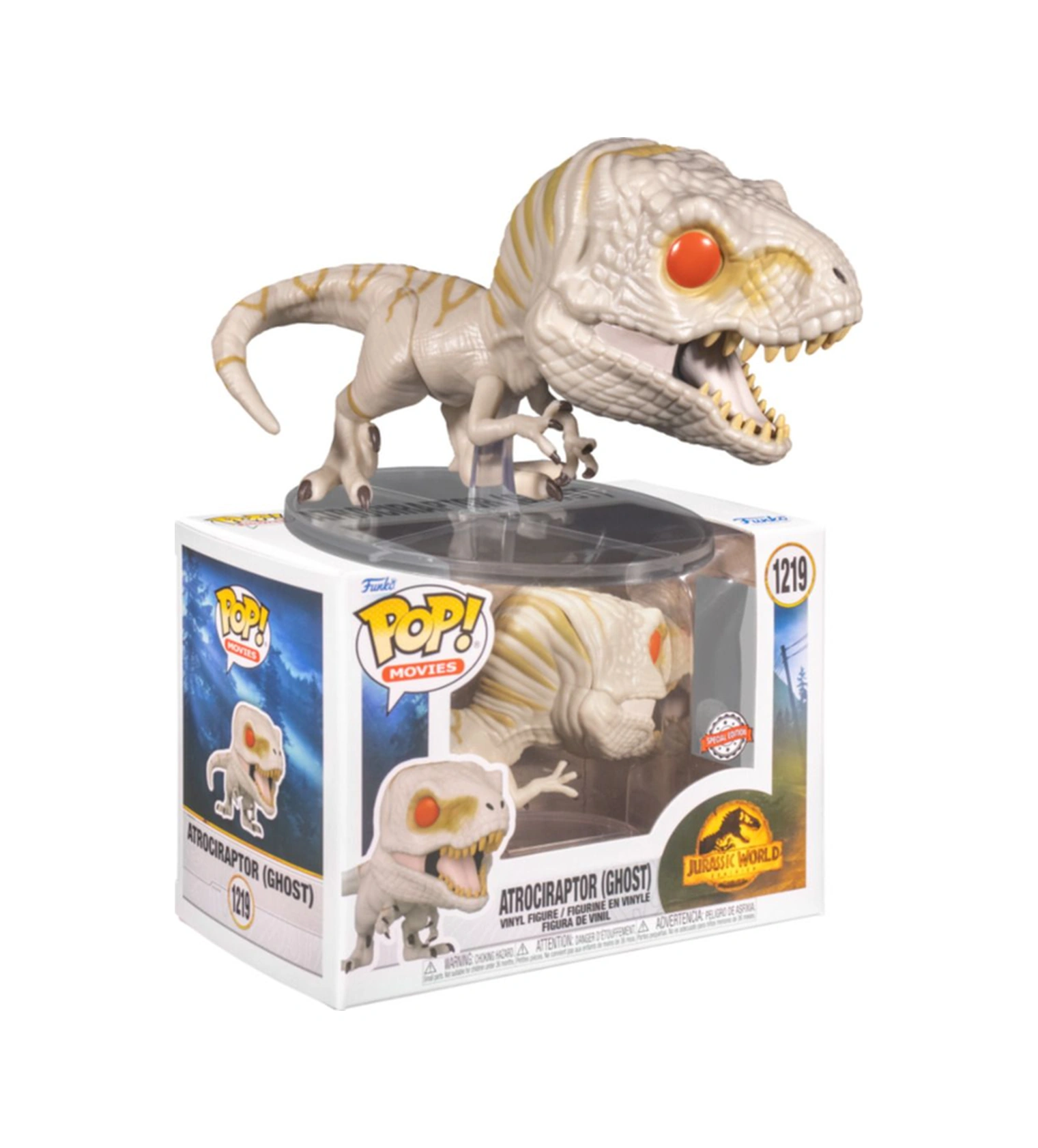 Pop 1219 Atrocıraptor Ghost Specıal Edıtıon . Jurassıc World Domınıon