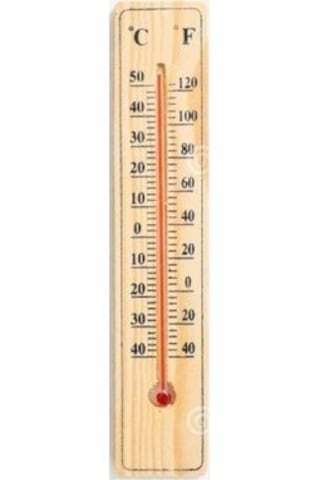Termometre Büyük Boy Ahşap Termometre - 20 Cm