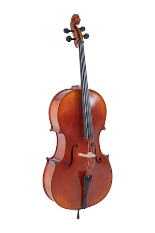 Gewa Gs4020611121 Ideale Vc2 Çello 4/4 Flamed Maple Arka Kapak Profesyonel Görünüm