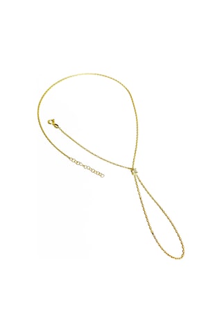 Tek Taşlı Gümüş Şahmeran Bileklik - Rodyum Renk Gold