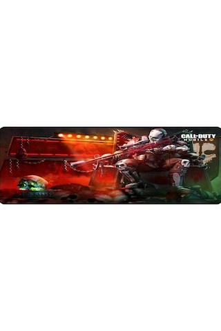Alkese 70x30 Cm Cod Desenli Dikişli Kaydırmaz Tabanlı Oyuncu Mouse Pad