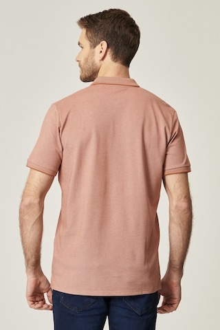 Ac&Co / Altınyıldız Classics Erkek Kıremıt-Bej Polo Yaka Cepli Regular Fit Bol Kesim Düz Tişört 4A4820200004Kte3XL Kiremit - Bej