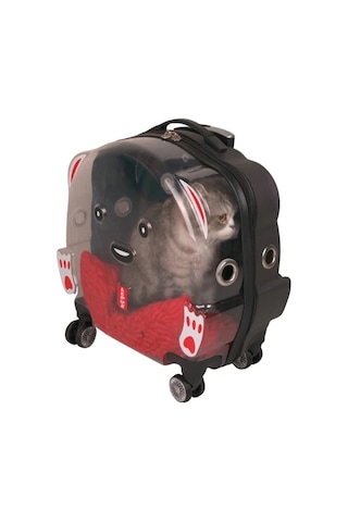 Lepus Wheel Bag Tekerlekli Kedi Ve Köpek Taşıma Çantası Siyah 42x44x23 Cm