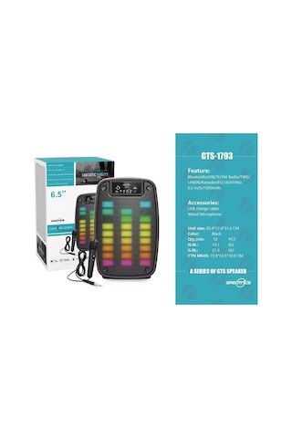 Mikrofonlu Bluetooth Speaker Fm Usb Tws Sd Kart Kablosuz Taşınabilir Şarjlı Hoparlör