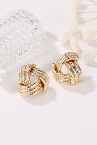 Chavin Gold Bijuteri Retro Tarz Bayan Küpe Ev19sr Gold