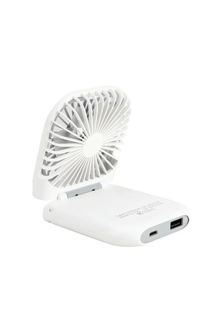 Taşınabilir Mini Fan Usb Güç Bankası İle Şarj Edilebilir El Fan 80cpnı Beyaz