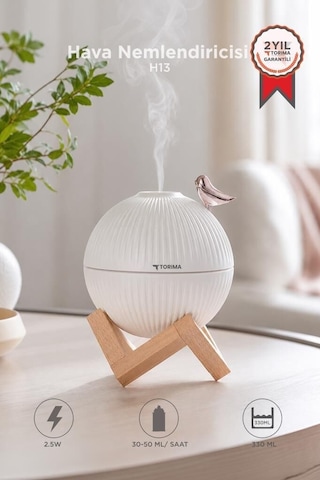 Delux Serisi Dekor Mini Bulut H13 Kuş Figürlü Ahşap Standlı Hava