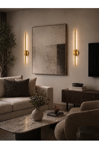 Flame Sarjlı Led Aplik 8w 3200k Gün Işığı 75cm Duvar Tipi /tablo Dekoratif Işık Eskitme