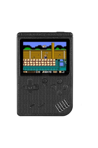 Youtek Taşınabilir 3 İnç Renkli Ekranlı El Konsolu, 400 Klasik Oyun, Av Çıkışı, Kumandalı, Siyah