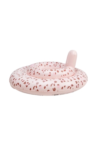 Swim Essentials Old Pink Leopard Bebek Sırt Destekli Yüzme Simidi