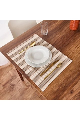 Evidea Soft Freya 2'li Amerikan Servis - Ekru / Bej - 35x50 Cm Ekru / Bej Ekru - Bej