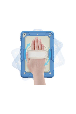 İpad 5 Air 9.7 Kılıf Strap New Tablet Kapak - Mavi