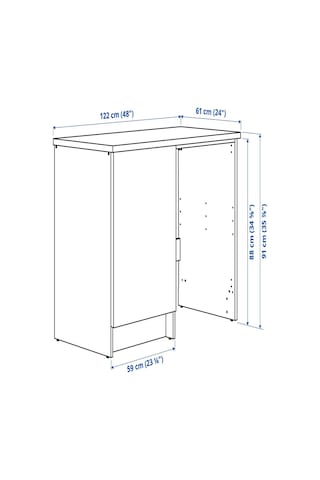 Ikea Beyaz Pratik Mutfak Dolabı 120x61x91 Cm Dekoratif Beyaz