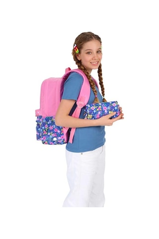 Kaukko Soft Floral Surprise Kalem Çantası Pink K2669