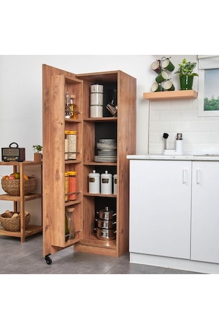 Just Home Tek Kapaklı Boy Kiler Dolabı - Atlantik Çam Atlantik Çam