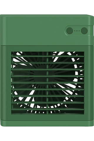 Samdoo Yeşil Mini Usb Soğutucu Fan - 3'ü 1'de: Soğutma, Nemlendirme Ve Temizleme - Taşınabilir, Dahili Pil, 3 Hız Seviyesi