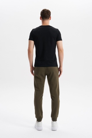 AR-MA Arma Erkek Slim Fit Örme Interlok Basic Dar Paça Eşofman Altı Arka Ve Yan Fleto Fermuar Cepli Paçalar Ribanalı %80 Pamuk %14 Polyester %6 Elastane K30174998902 Haki