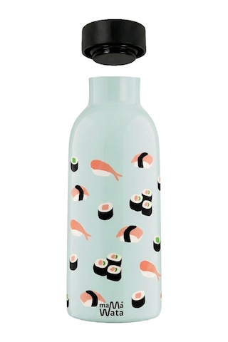 Mamawata Sushi Paslanmaz Çelik Termos Matara 470 Ml Sızdırmaz Yalıtımlı Suluk Buz Mavi
