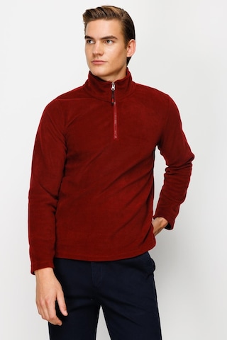 İgs Erkek Bordo Standart Yarım Fermuar Polar Bordo