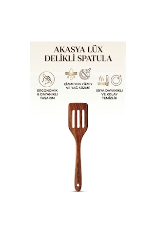 Kamptek Akasya Ahşap Delikli Spatula - Servis Sunum Spatula Isıya Dayanıklı Ve Çizmez Yapı Akasya Kamptek Akasya Ahşap Delikli Spatula - Servis Sunum Spatula Isıya Dayanıklı Ve Çizmez Yapı Akasya